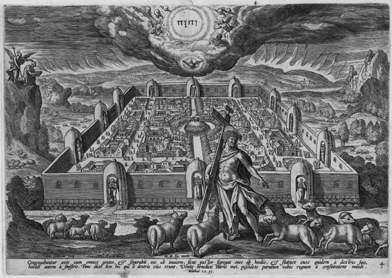 Figure 1. Holy City of the New Jerusalem, Julius Goltzius, 1646.
